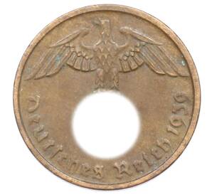 2 рейхспфеннига 1939 года D Германия — Фото №1