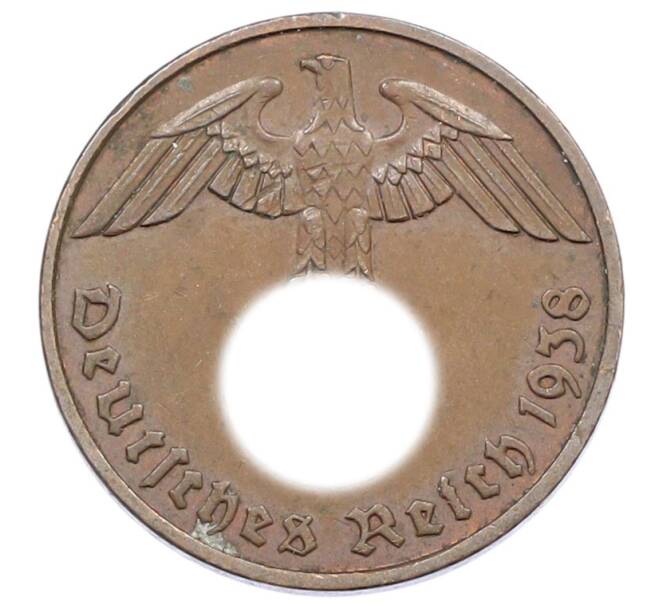 Монета 2 рейхспфеннига 1938 года E Германия (Артикул: K10-3939) — Фото №1