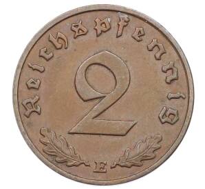 2 рейхспфеннига 1938 года E Германия — Фото №2