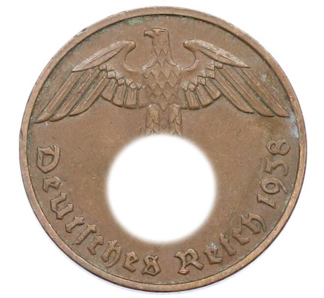 Монета 2 рейхспфеннига 1938 года E Германия (Артикул: K10-3942) — Фото №1