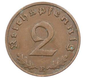 2 рейхспфеннига 1938 года E Германия — Фото №2