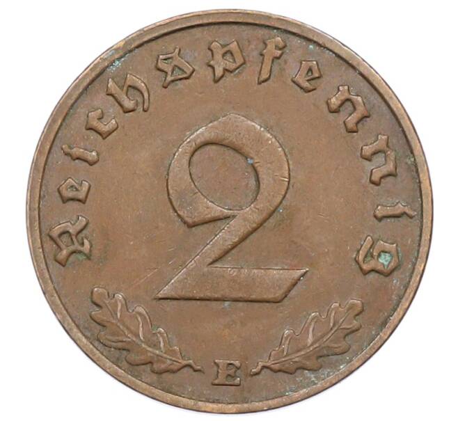 Монета 2 рейхспфеннига 1938 года E Германия (Артикул: K10-3942) — Фото №2