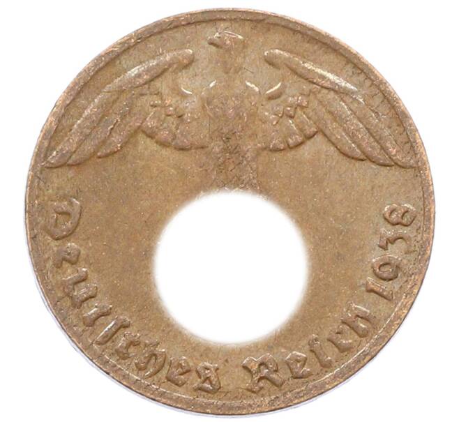 Монета 1 рейхспфенниг 1938 года G Германия (Артикул: K10-3943) — Фото №1