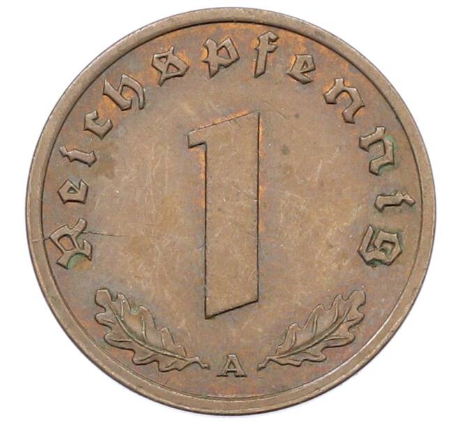 Монета 1 рейхспфенниг 1939 года A Германия (Артикул: K10-3949) — Фото №2