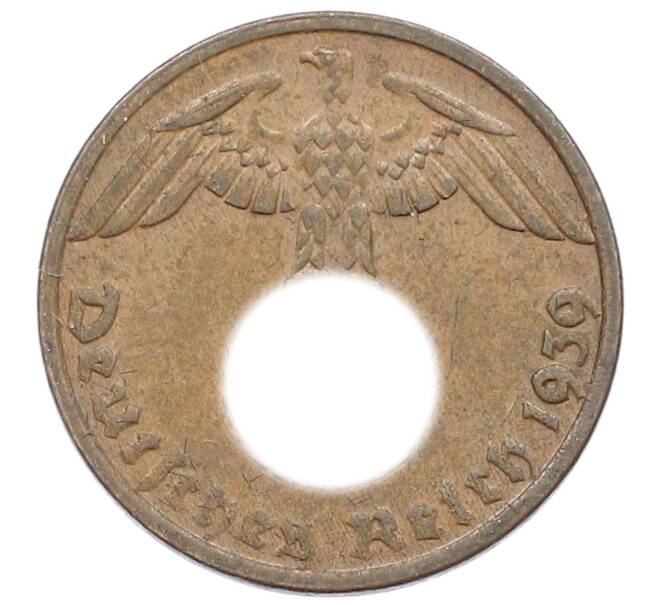 Монета 1 рейхспфенниг 1939 года G Германия (Артикул: K10-3958) — Фото №1