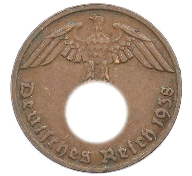 Монета 1 рейхспфенниг 1938 года D Германия (Артикул: K10-3964) — Фото №1