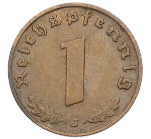 1 рейхспфенниг 1938 года J Германия — Фото №2