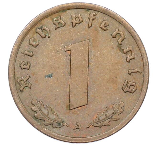 Монета 1 рейхспфенниг 1939 года A Германия (Артикул: K10-3970) — Фото №2