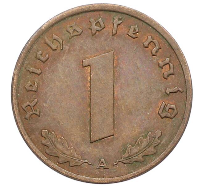 Монета 1 рейхспфенниг 1939 года A Германия (Артикул: K10-3974) — Фото №2