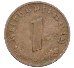 1 рейхспфенниг 1937 года D Германия — Фото №2