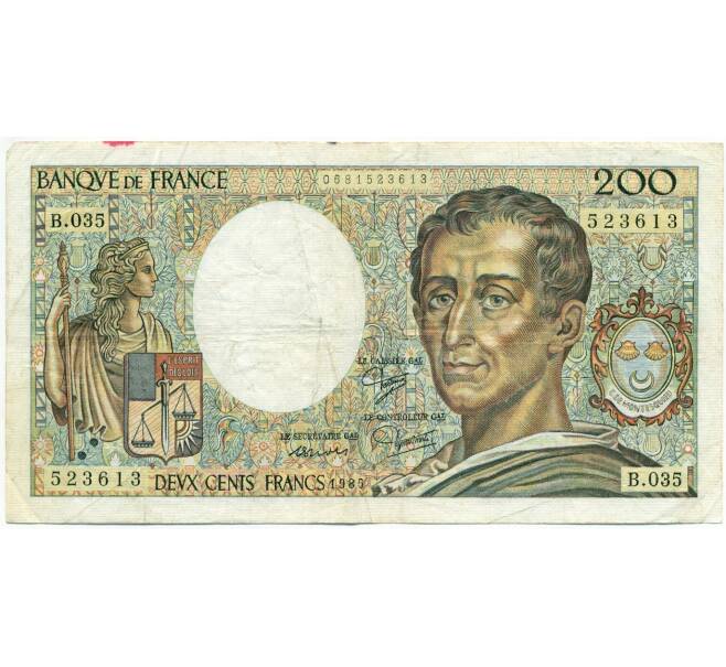 Банкнота 200 франков 1985 года Франция (Артикул: K10-3880) — Фото №1