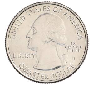 1/4 доллара (25 центов) 2012 года D США «Национальные парки — №13 Национальный парк Акадия» — Фото №2