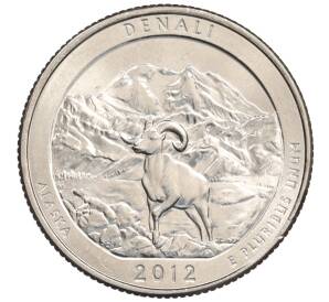 1/4 доллара (25 центов) 2012 года P США «Национальные парки — №15 Национальный парк Денали» — Фото №1