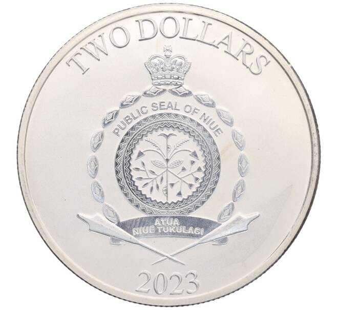Монета 2 доллара 2023 года Ниуэ «Звездные войны — Грогу» (Артикул: K10-4128) — Фото №2
