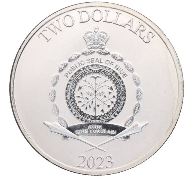 Монета 2 доллара 2023 года Ниуэ «Звездные войны — Грогу» (Артикул: K10-4129) — Фото №2