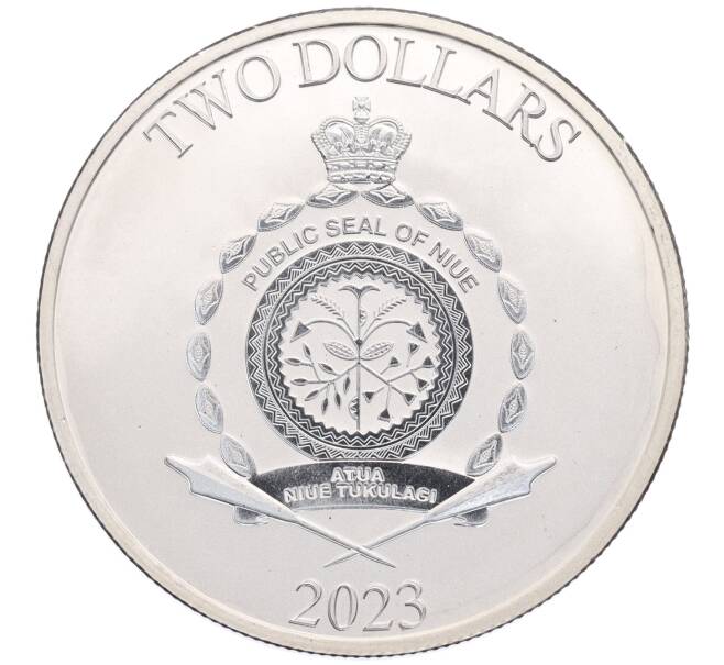 Монета 2 доллара 2023 года Ниуэ «Звездные войны — Грогу» (Артикул: K10-4130) — Фото №2