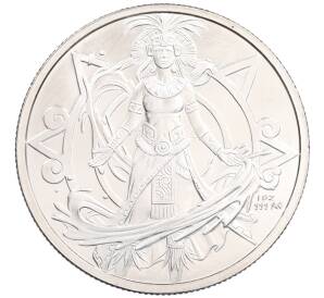 1 унция 2022 года США «Боги Ацтеков — Чальчиутликуэ (Богиня пресной воды)» — Фото №1