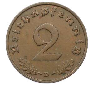 2 рейхспфеннига 1936 года D Германия — Фото №2