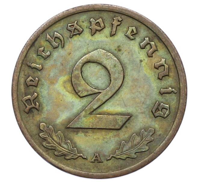 Монета 2 рейхспфеннига 1936 года A Германия (Артикул: K10-4166) — Фото №2