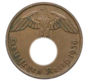 2 рейхспфеннига 1936 года D Германия — Фото №1