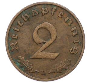 2 рейхспфеннига 1936 года D Германия — Фото №2