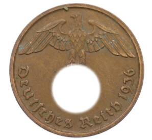 2 рейхспфеннига 1936 года D Германия — Фото №1