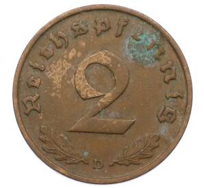 2 рейхспфеннига 1936 года D Германия — Фото №2