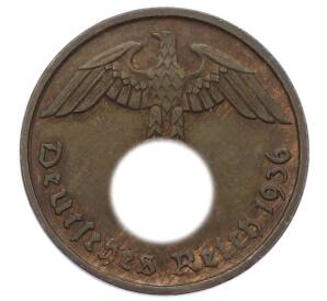 2 рейхспфеннига 1936 года D Германия — Фото №1