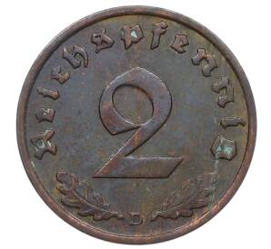 2 рейхспфеннига 1936 года D Германия — Фото №2