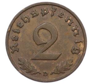 2 рейхспфеннига 1936 года D Германия — Фото №2