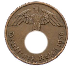 2 рейхспфеннига 1936 года D Германия — Фото №1