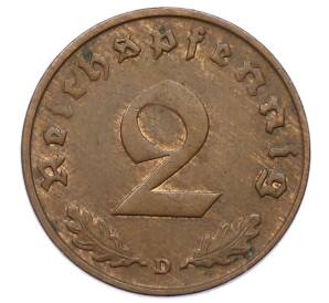 2 рейхспфеннига 1936 года D Германия — Фото №2