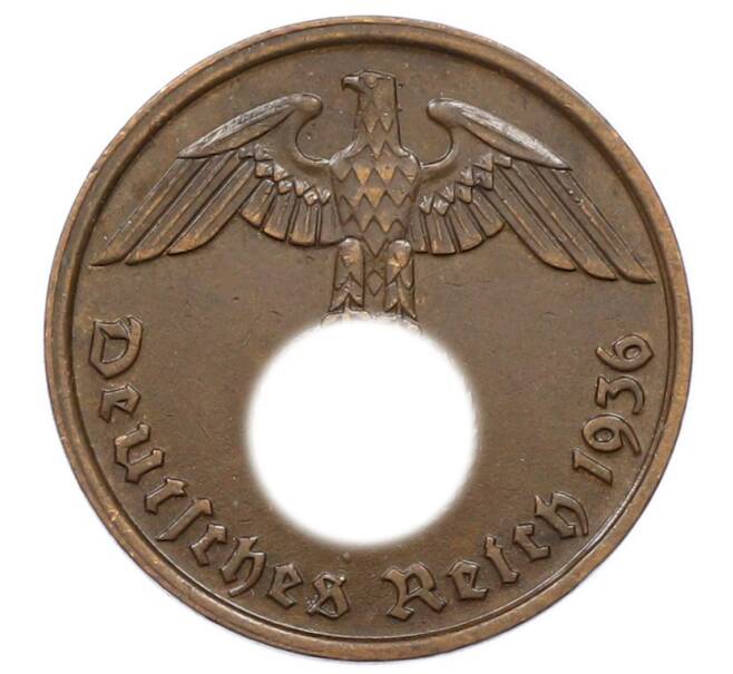 Монета 2 рейхспфеннига 1936 года D Германия (Артикул: K10-4200) — Фото №1