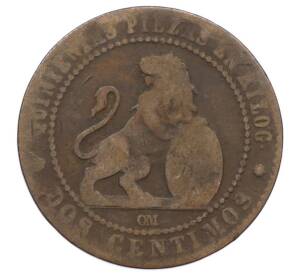 2 сентимо 1870 года Испания — Фото №2