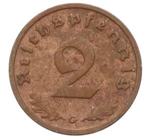 2 рейхспфеннига 1939 года G Германия — Фото №2