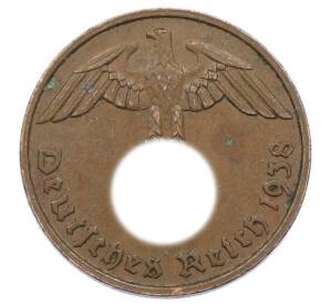 2 рейхспфеннига 1938 года G Германия — Фото №1