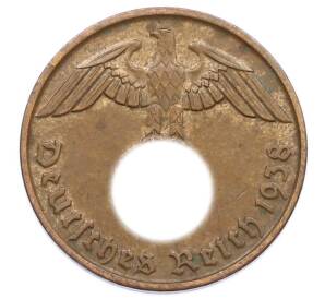 2 рейхспфеннига 1938 года J Германия — Фото №1