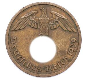 2 рейхспфеннига 1939 года F Германия — Фото №1