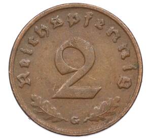 2 рейхспфеннига 1939 года G Германия — Фото №2