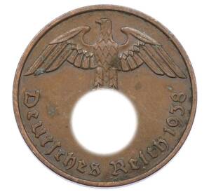 2 рейхспфеннига 1938 года F Германия — Фото №1