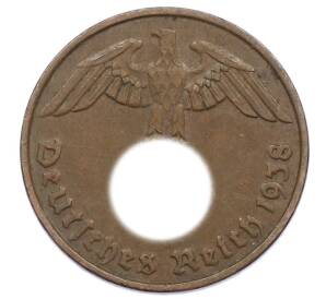 2 рейхспфеннига 1938 года E Германия — Фото №1