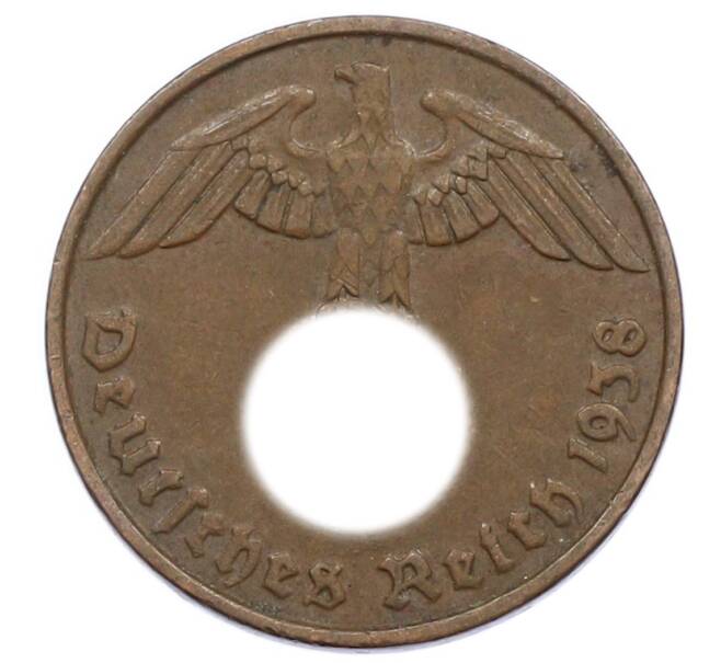 Монета 2 рейхспфеннига 1938 года E Германия (Артикул: K10-4261) — Фото №1