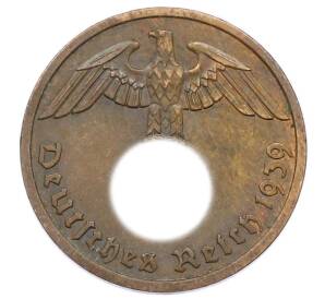 2 рейхспфеннига 1939 года F Германия — Фото №1