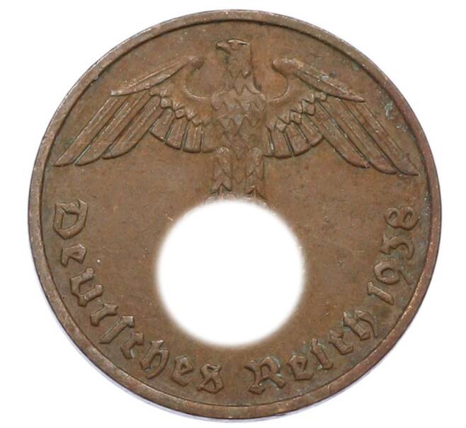 Монета 2 рейхспфеннига 1938 года E Германия (Артикул: K10-4270) — Фото №1