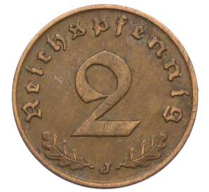 2 рейхспфеннига 1939 года J Германия — Фото №2