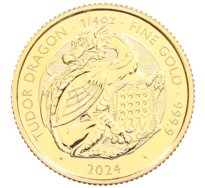 Монета 25 фунтов 2024 года Великобритания «Звери Тюдоров — Дракон Тюдора» (Артикул: K10-4159) — Фото №1
