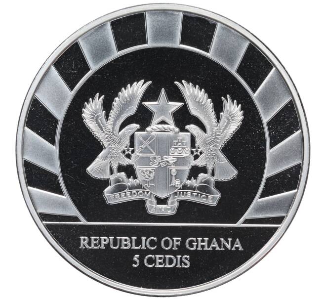 Монета 5 седи 2020 года Гана «Гиганты Ледникового периода — Пещерный медведь» (Артикул: M2-48493) — Фото №2