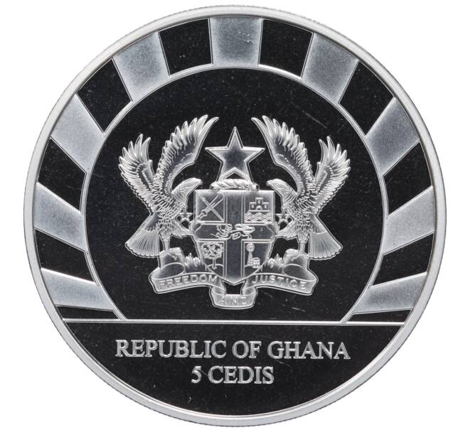 Монета 5 седи 2020 года Гана «Гиганты Ледникового периода — Саблезубый тигр» (Артикул: M2-48534) — Фото №2