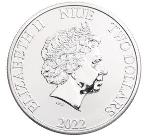 2 доллара 2022 года Ниуэ «Пираты Карибского моря — Немая Мария» — Фото №2