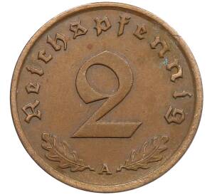 2 рейхспфеннига 1938 года A Германия — Фото №2
